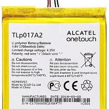 Battery Alcatel TLp017A2 for 6012D/6012/6015X/6016X - 1700mAh
