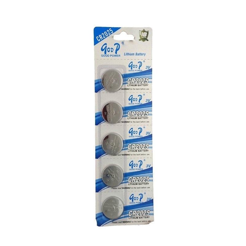 Buttoncell Batteries Goop 3V - CR2025 (5 pcs)