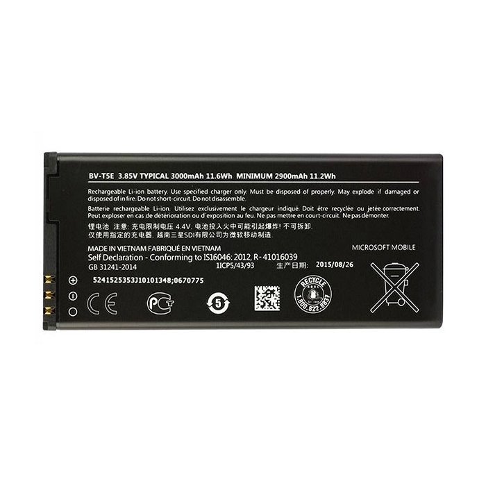 Battery Nokia BV-T5E for Microsoft Lumia 950 3000mAh Li-Ion
