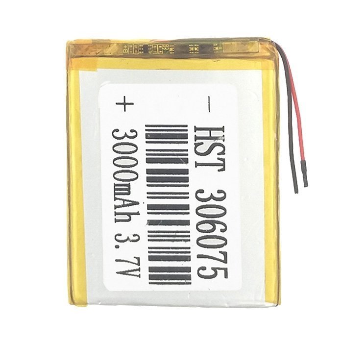 Universal Battery 7.8x6.4 cm With 2 Cables - 3000mAh