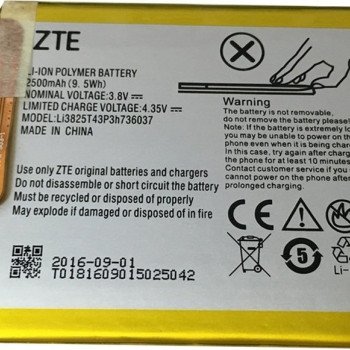 Battery  ZTE Li3825T43P3h736037 for Blade V7/V7 Lite/A2 - 2500mAh
