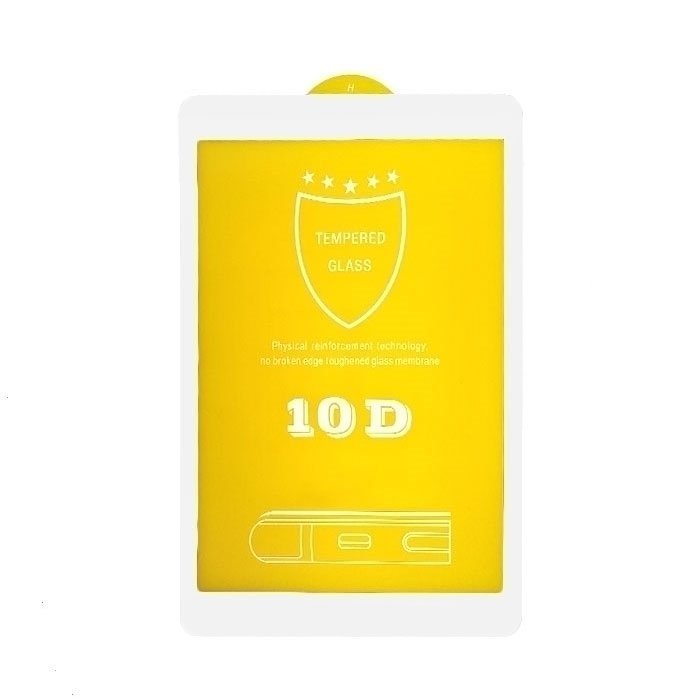 Screen Protector Tempered Glass 9H/10D Full Cover 0.3mm for Apple iPad 2/3/4 - Color: White