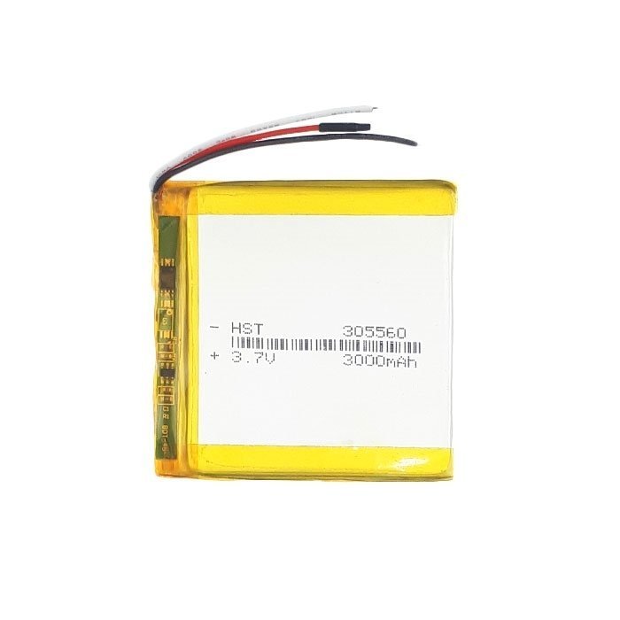 Universal Battery 5.5x5.5 cm With 3 Cables - 3000mAh