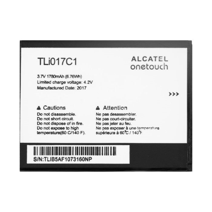 Battery Alcatel TLi017C1 for Fierce 2 (7040T) - 1780mAh