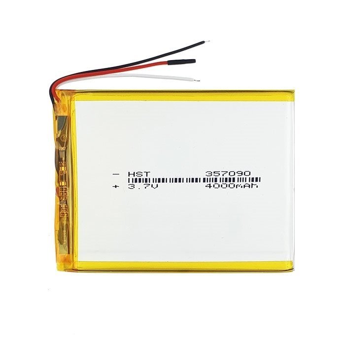 Universal Battery With 3 Cables 9x7 cm - 4000mAh