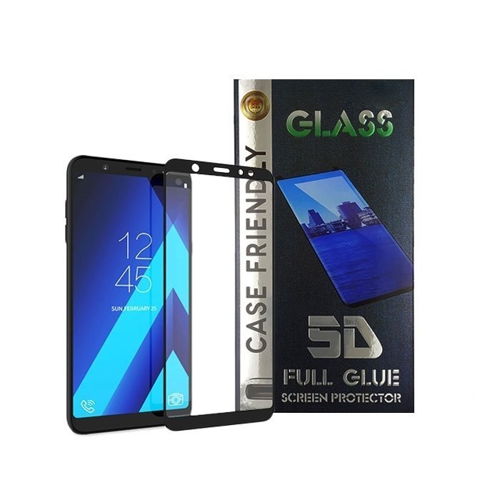 Screen Protector Tempered Glass 5D Full Cover Full Glue 0.3mm for Samsung Galaxy J737 J7 2018 - Color: Black
