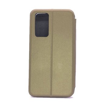 Book Case Stand Smart Book Magnet for Huawei P40 - Color: Gold