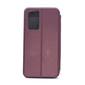 Book Case Stand Smart Book Magnet for Huawei P40 - Color: Burgundy