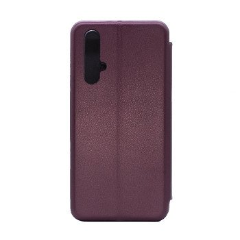 Book Case Stand Smart Book Magnet for Huawei Honor 20 / Nona 5T - Color: Burgundy