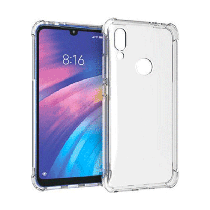 Back Cover Silicone Case Anti Shock 1.5mm for Xiaomi Redmi 7 - Color: Clear