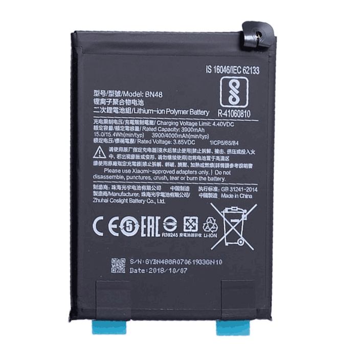 Battery Compatible With  Xiaomi BN48 for Note 6 Pro - 4000mAh