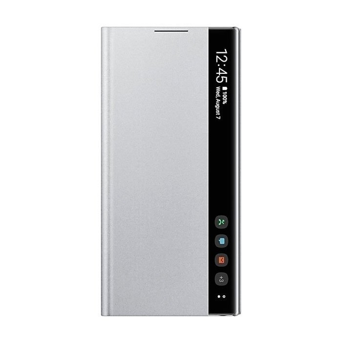 Book Case Smart View Flip Cover for Xiaomi Redmi Note 8T - Color: Silver