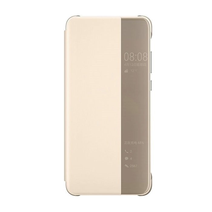 Book Case Smart View Flip Cover for Xiaomi Redmi Note 8 Pro - Color: Gold