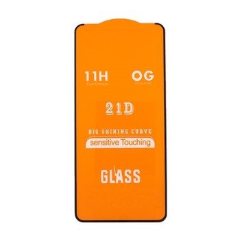 Protector glass 21D Full Face Tempered Glass for Universal 5.0 inches - Color: Black