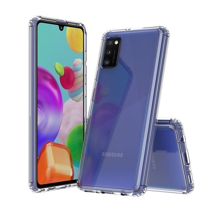 Back Cover Silicone Case Anti Shock 1.5mm for Samsung A415F Galaxy A41 - Color: Clear