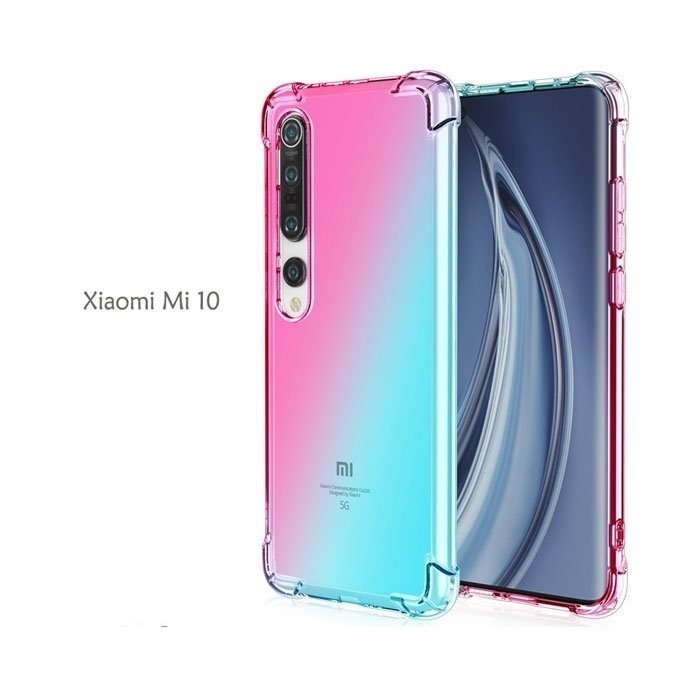 Back Cover Silicone Case Anti Shock 1.5mm for Xiaomi MI 10 - Color: Clear
