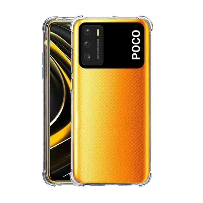 Back Cover Silicone Case Anti Shock 1.5mm for Xiaomi Redmi Poco M3 - Color: Clear