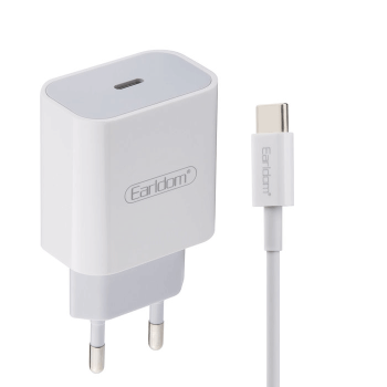 Earldom ES-EU4 Charger USB With Cable Type-C - Color: White