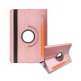 Case Rotating 360 Stand with Pencil Case for Samsung T500 Galaxy Tab A7 - Color: Rose-Gold