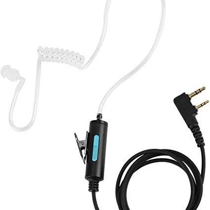 Earpiece Security with Microphone PTT Acoustic Tube  Headset 2 Pin