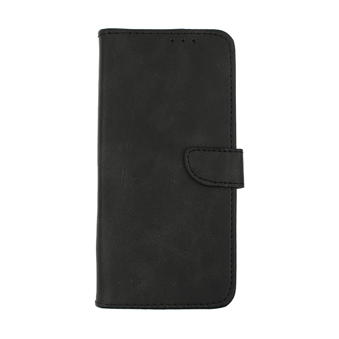 Leather Book Case with Clip for Huawei P Smart 2021 - Color: Black