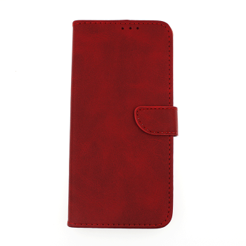 Leather Book Case with Clip for Samsung A315F Galaxy A31 - Color: Red