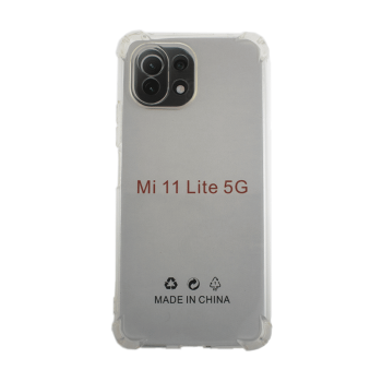 Silicone Case Anti Shock 1.5mm forf Xiaomi Mi 11 Lite 5G  - Color: Clear