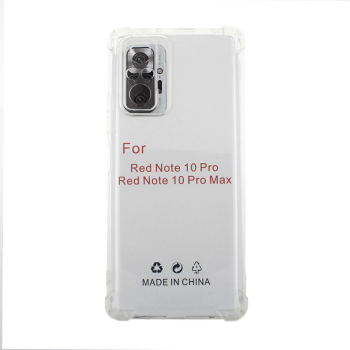 Silicone Case Anti Shock 1.5mm for Xiaomi Redmi Note 10 Pro  - Color: Clear