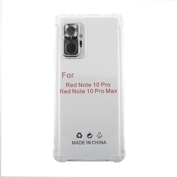 Silicone Case Anti Shock 1.5mm for Xiaomi Redmi Note 10 Pro  - Color: Clear