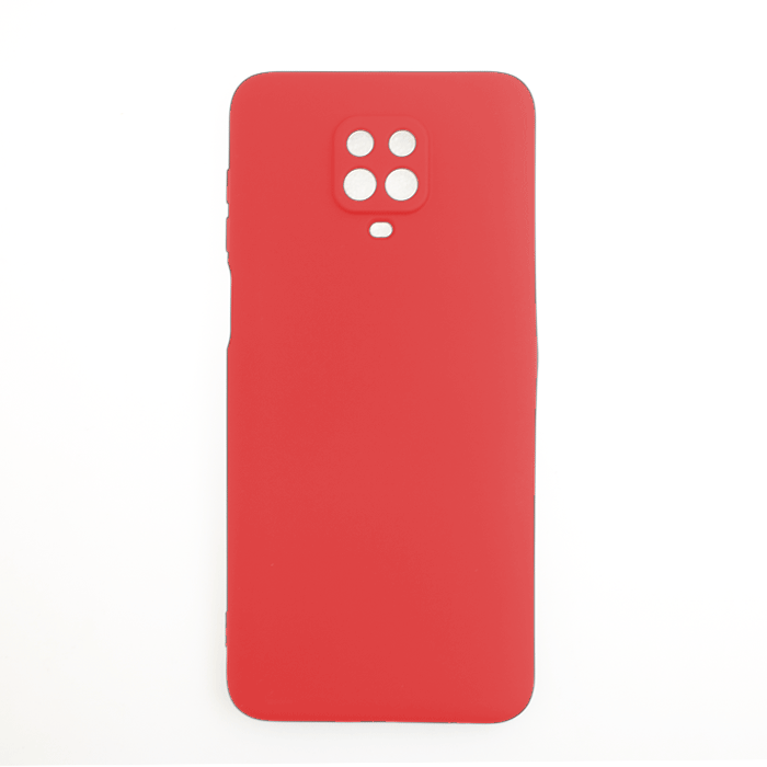 Silicone Case Soft Back Cover for Xiaomi Redmi Note 9 Pro  - Color: Red