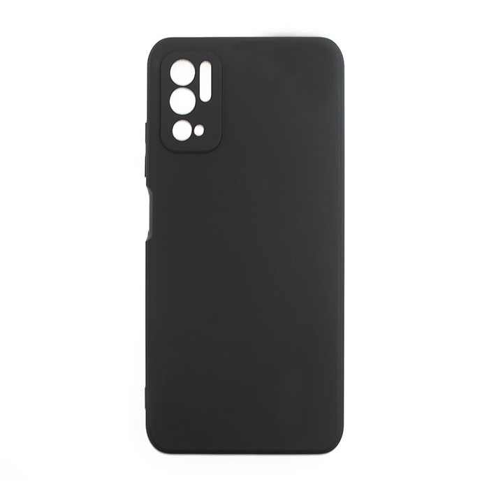 Silicone Case Soft Back Cover for Xiaomi POCO M3 Pro 5G - Color: Black