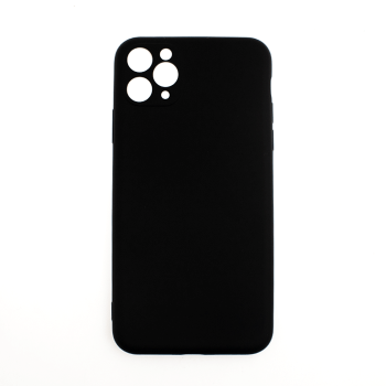 Silicone Case Soft Back Cover for iPhone 11 Pro Max - Color: Black