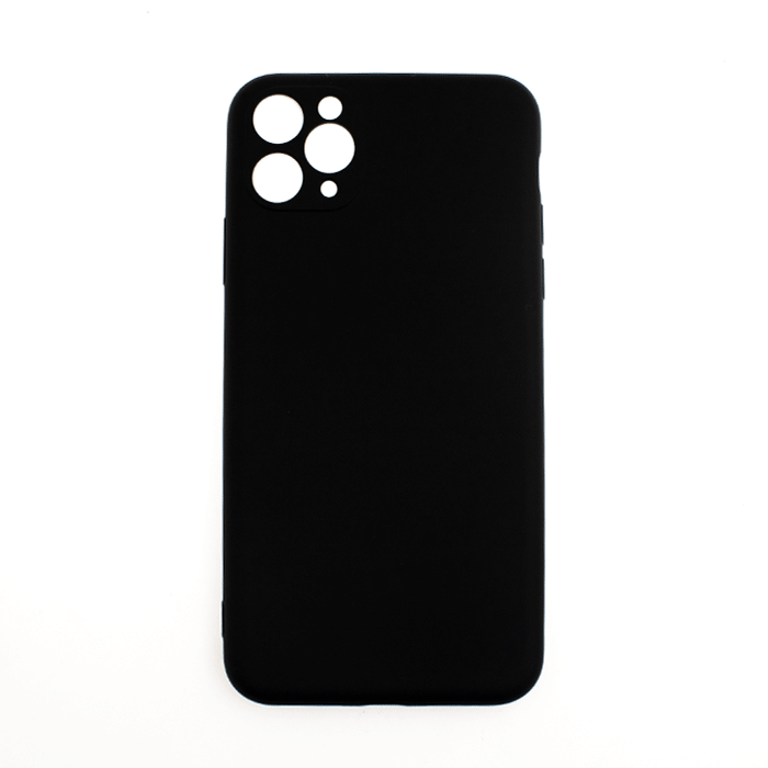 Silicone Case Soft Back Cover for iPhone 11 Pro Max - Color: Black