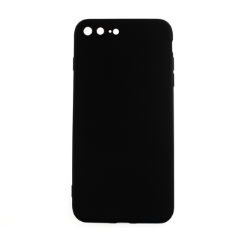 Silicone Case Soft Back Cover for iPhone 7 Plus - Color: Black