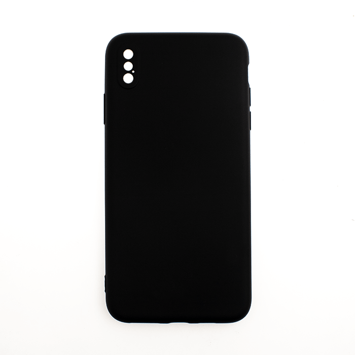 Silicone Case Soft Back Cover for iPhone XS Max - Color: Black