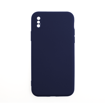 Silicone Case Soft Back Cover for iPhone X / XS - Color: Dark Blue