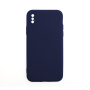Silicone Case Soft Back Cover for iPhone X / XS - Color: Dark Blue