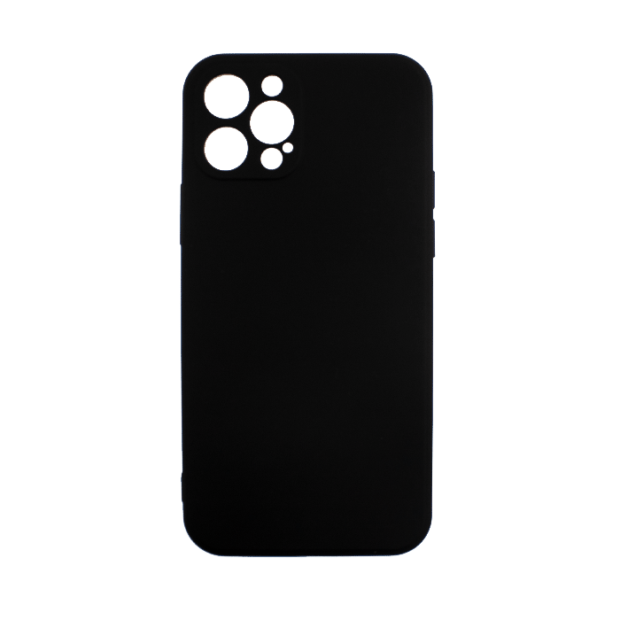 Silicone Case Soft Back Cover for iPhone 13 Pro - Color: Black
