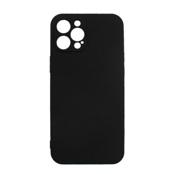 Silicone Case Soft Back Cover for iPhone 12 PRO MAX - Color: Black