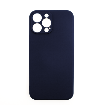 Silicone Case Soft Back Cover for iPhone 13 Pro Max - Color: Dark Blue