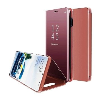 Case Clear View Stand for Samsung G770 Galaxy S10 Lite - Color: Rose - Gold