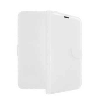 Leather Book Case with Clip For Huawei Y630  - Color : White