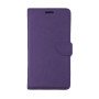 Leather Book Case with Clip For Huawei Y630  - Color : Purple