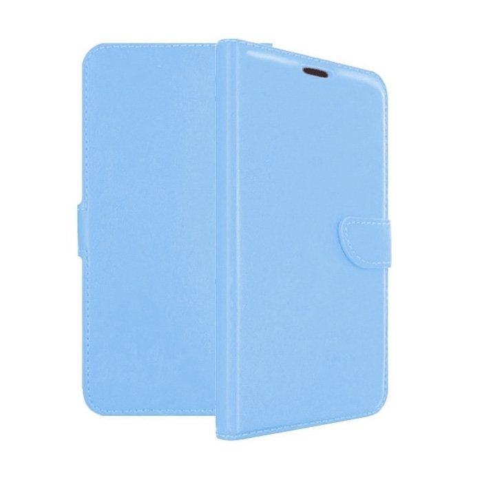 Leather Book Case with Clip For LG K10 2017 - Color : Sky Blue