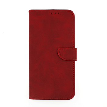 Leather Book Case with Clip For Samsung A405F Galaxy A40 - Color : Red