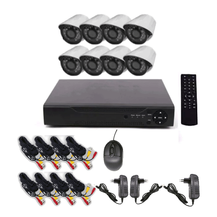 Κάμερα εξωτερικού χώρου Full HD 8CH 1080P Kit Ahd DVR Model 6145AHD-8