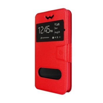 Book Case With  Window For Huawei Ascend Y520 - Color : Red