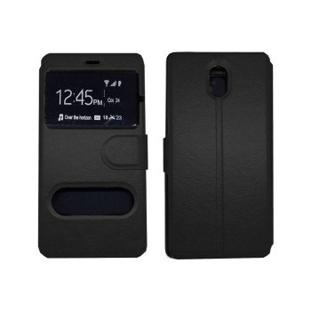 Book Case With  Window For Huawei Ascend Y520 - Color : Black