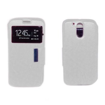 Book Case With  Window For Huawei Ascend Y635 - Color : Silver