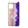 Silicone Case Colorful Bubbles for iPhone 12 / 12 Pro - Design: Colorful Heart (Pink - Purple)
